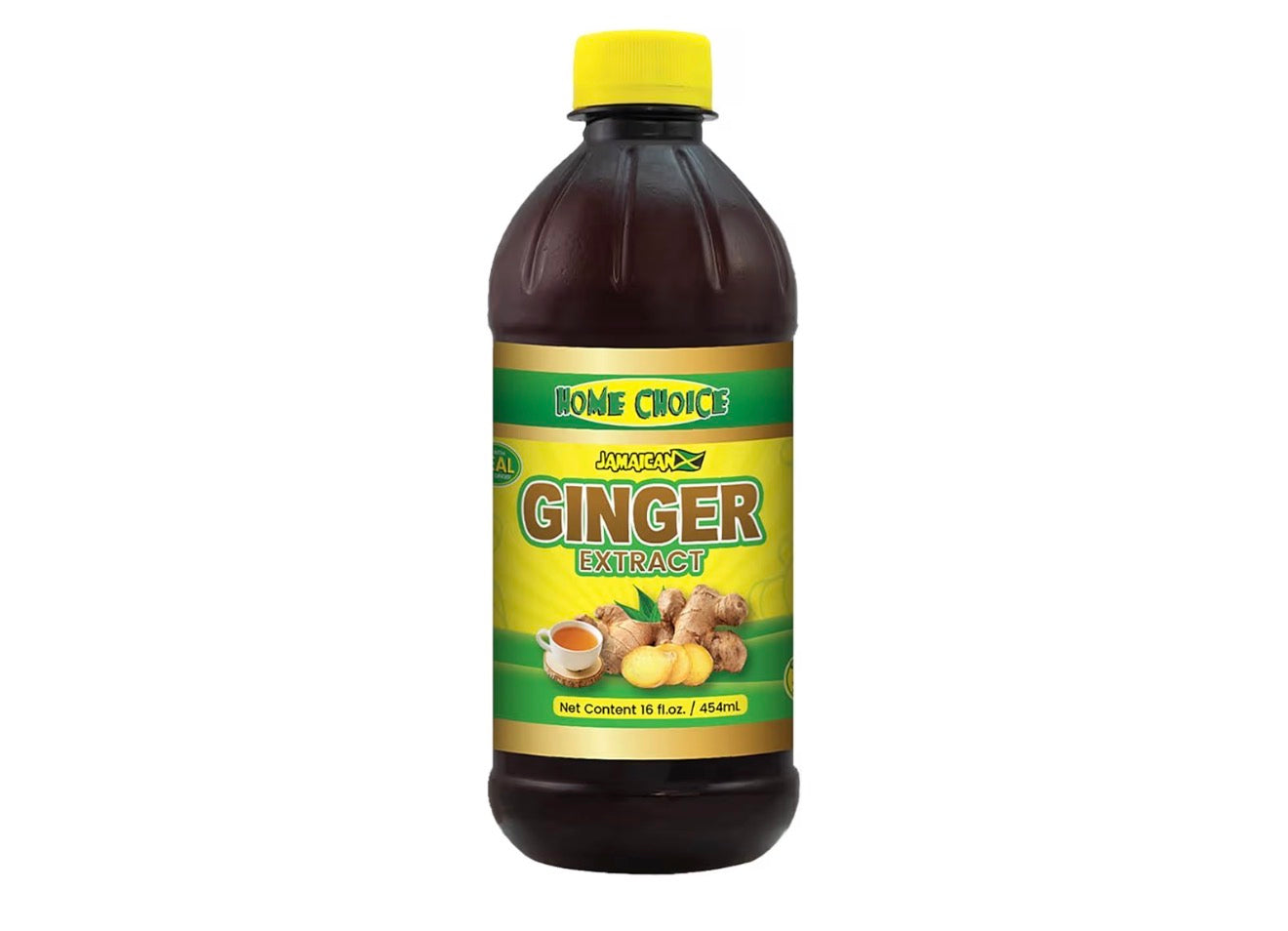 Home Choice Jamaican Ginger Extract, Pure, Liquid Form, 16 fl oz, pack of 2