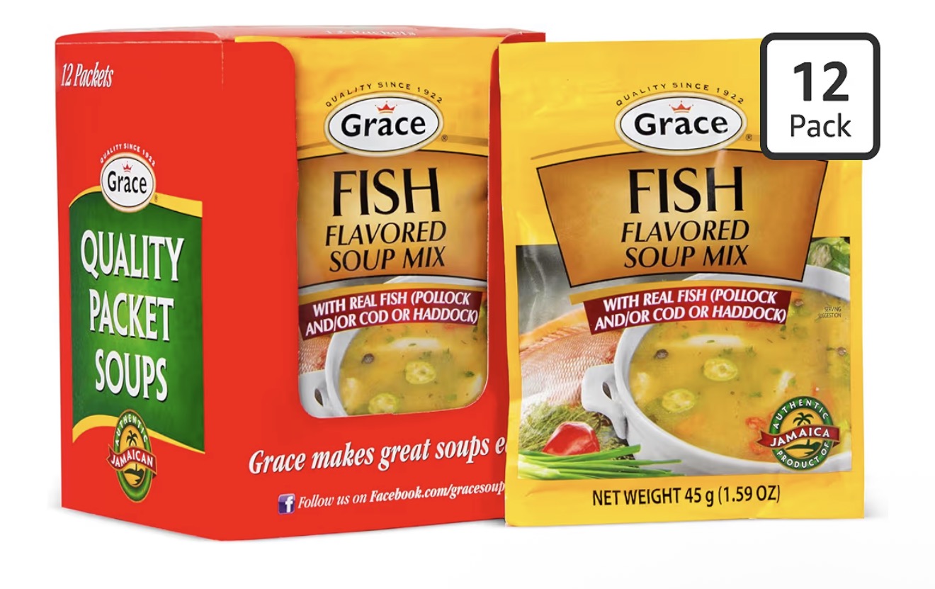 Grace fish Flavored Soup Mix 1.59oz - 12 Pack