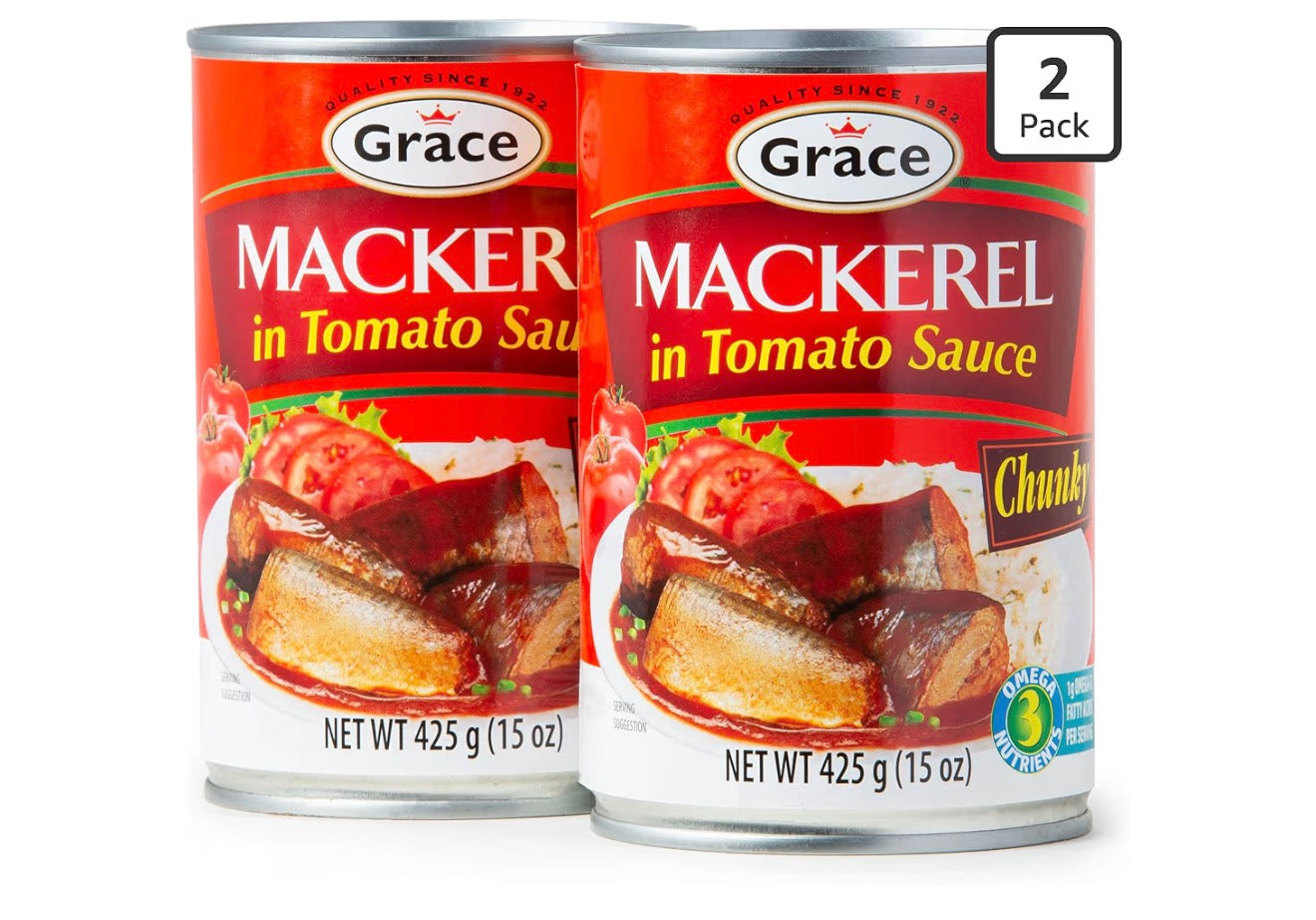 Grace Chunky Mackerel In Tomato Sauce 15oz - 2 Pack