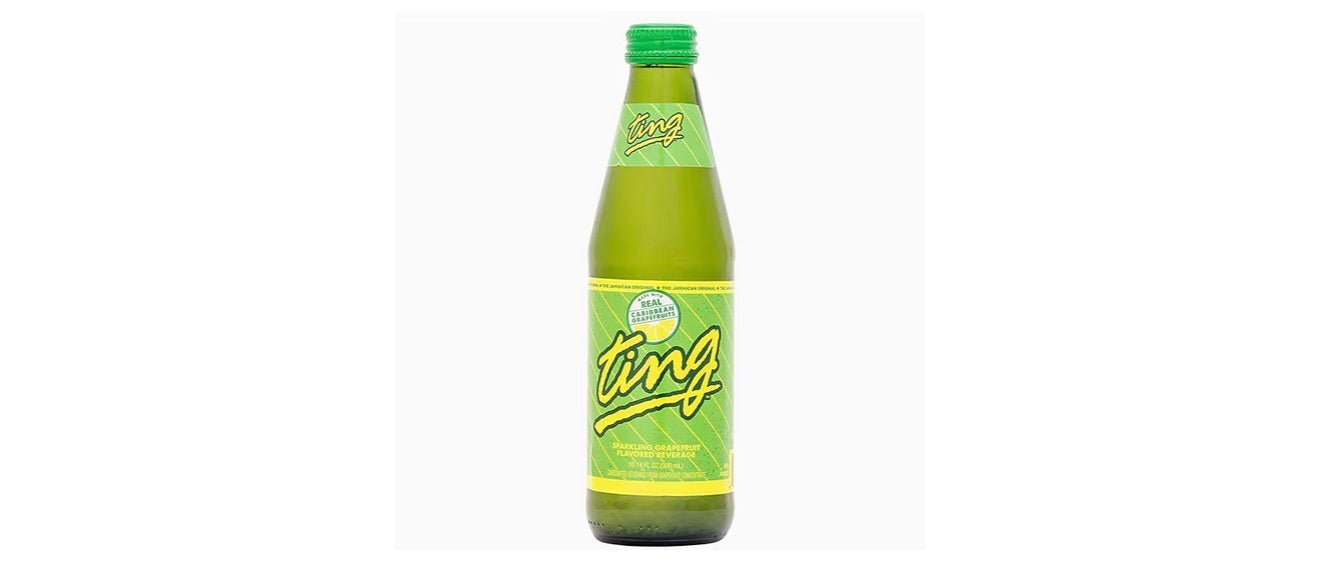 Ting, Sparkling Jamaican Grapefruit Flavored Beverage, 10.14oz Glass Bottle