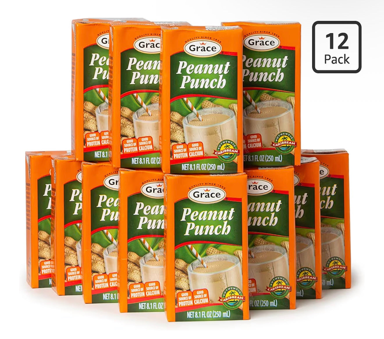 Grace Jamaican Peanut Punch - 240ml, 12 Pack