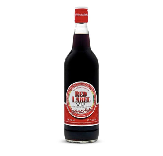 Red label wine