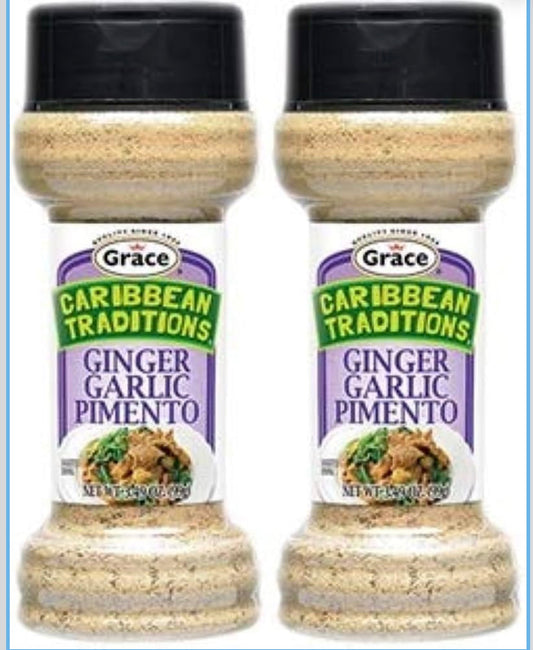 CARIBBEAN TRADITIONS GINGER GARLIC PIMENTO 3.49 OZ 2PKH
