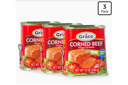 Grace Corned Beef Canned 12oz - 3 Pack