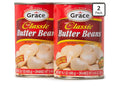 Grace Butter Beans 14oz - 2 Pack Canned Butter Beans