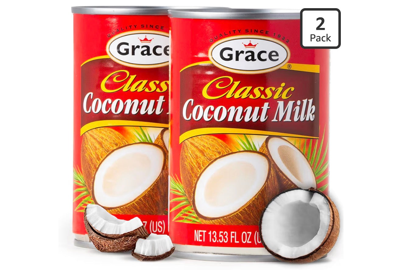 Grace Classic Coconut Milk Unsweetened – 13.5oz (2 Pack)