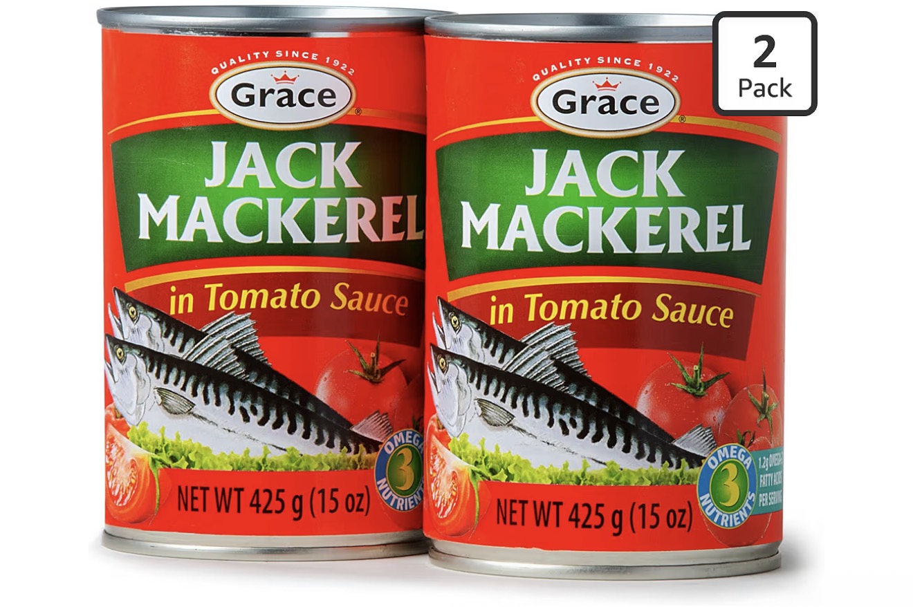Grace Mackerel in Tomato Sauce (Jack Mackerel 15 oz 2 Pack)