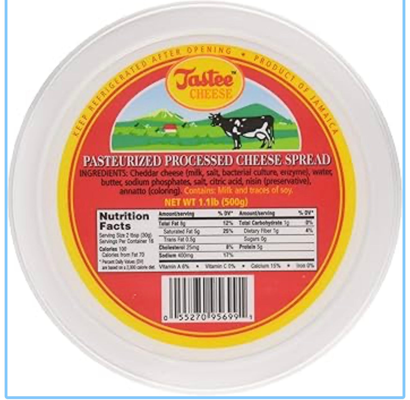 Jamaican Tastee Cheese, 17.6 oz (1.1 lb)